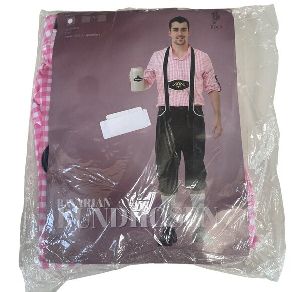 Boo Inc Bavarian Bundhosen Men's Halloween Costume Sz MED Oktoberfest German - Picture 3 of 6
